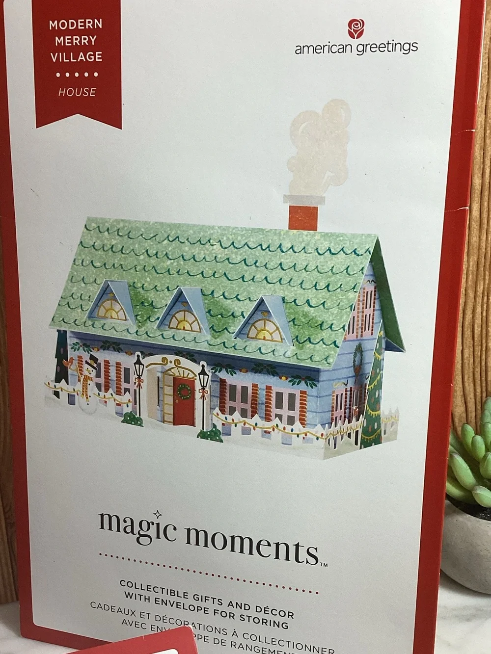 American Greetings Modern Merry Village  Magic Moments lot of 3